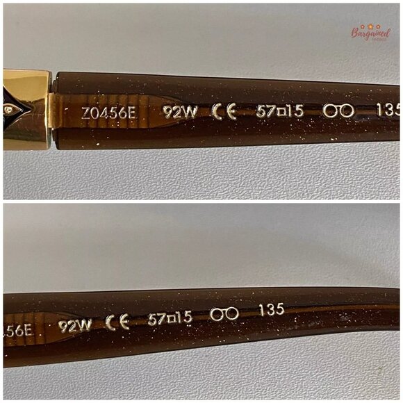 Authentic LOUIS VUITTON Brown Glitter Frame Heather Strass Sunglasses - Z0456E - Picture 9 of 12